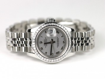 Rolex Watches - Datejust Lady - Custom Steel Diamond Bezel - Jublilee Bracelet