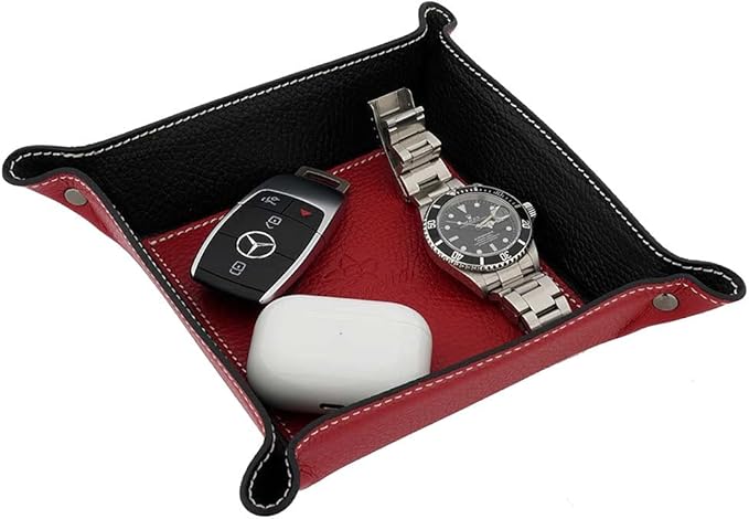 Italian leather tray for watches