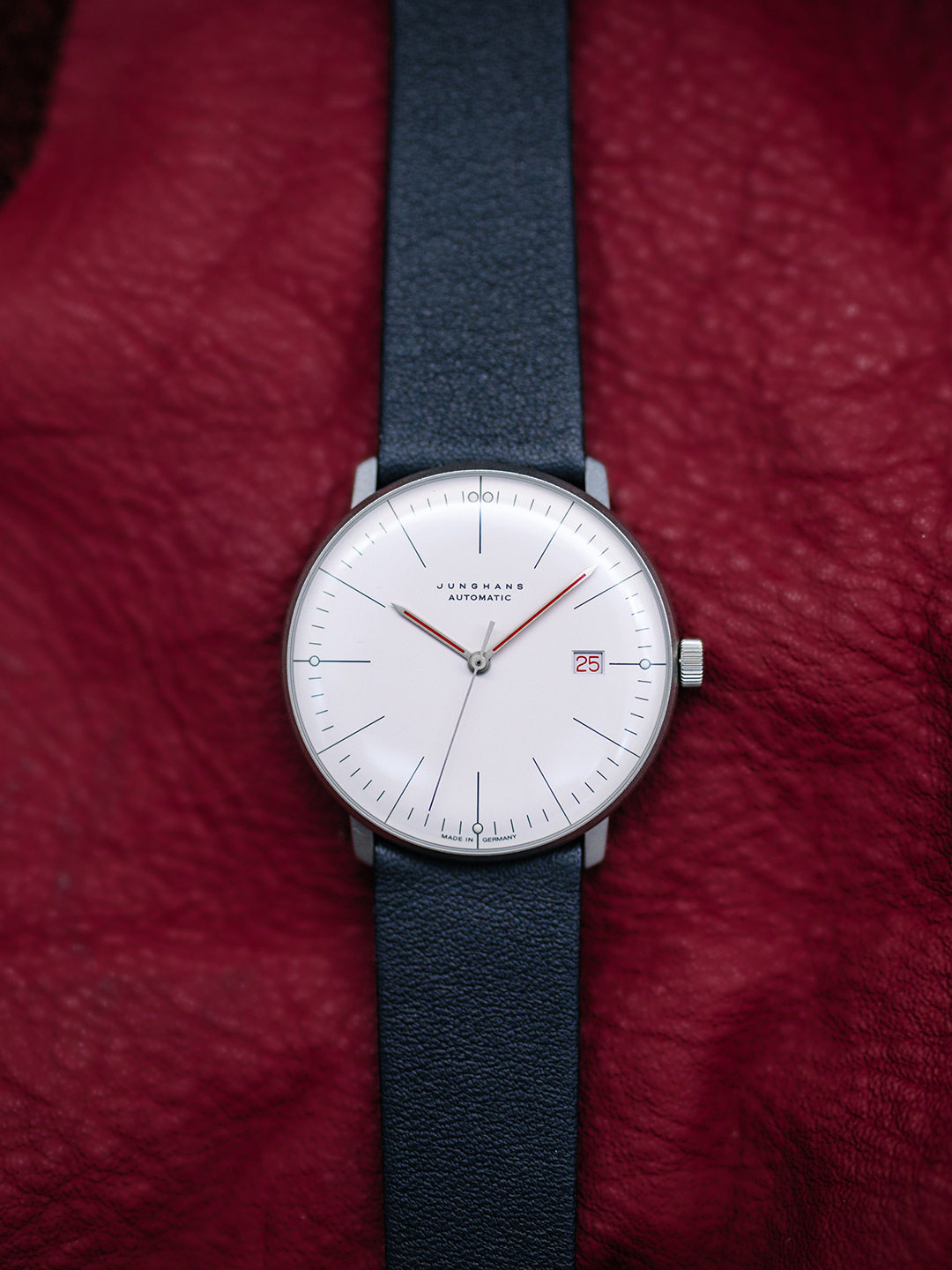 a bauhaus watch on a leather strap