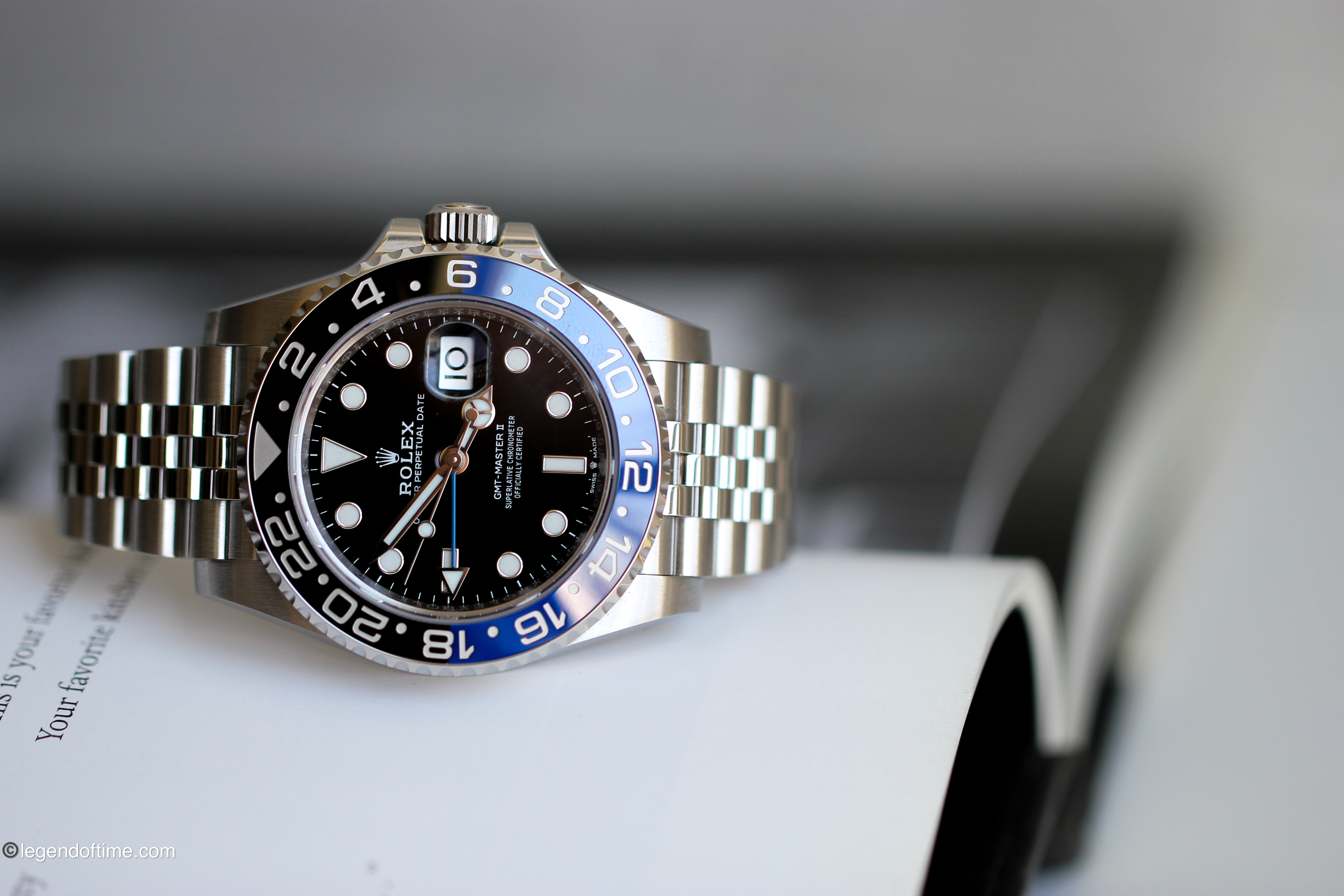 Rolex GMT-Master II Batman 126710BLNR on Jubilee bracelet, black and blue ceramic bezel, 40mm Oystersteel case